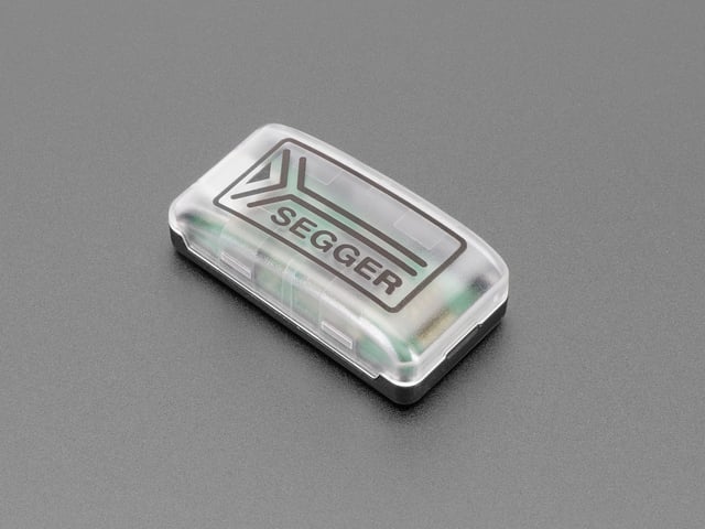 Segger debugger in plastic housing.